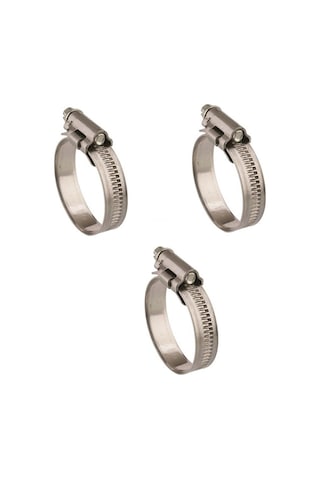 3 Adet W4 Hortum Kelepçesi 16-27 mm Ayarlı 304 Kalite Paslanmaz