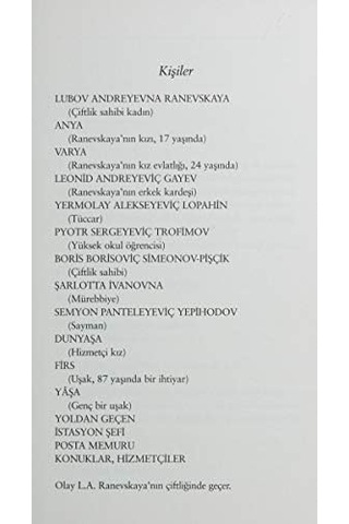 Vişne Bahçesi: Modern Klasikler Dizisi - 76