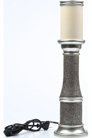 Vitale Gümüş Büyük Eskitme Abajur 45cm Ak.art0072 Diğer