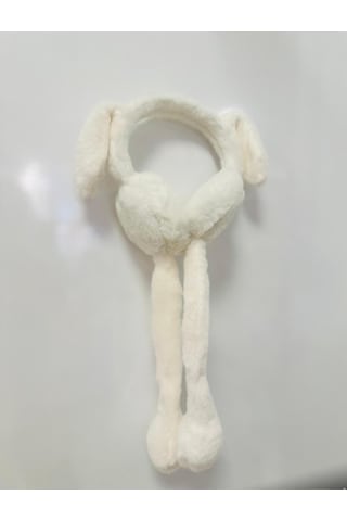 Gala Hareketli Sesli Çocuk Tavşan Kulaklık Krem