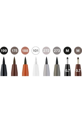Faber-castell Pitt Artist Pen Çizim Kalemi Fırça Uç Classic Acade Çok Renkli