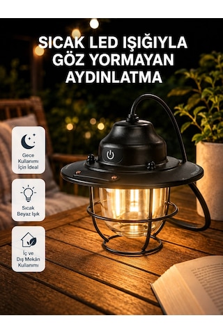 Mey İthalat Taşınabilir Retro Çam Konisi Kamp Lambası Gece Işığı Su Geçirmez Çok Renkli