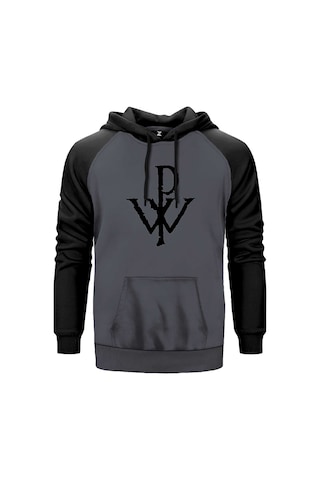 Powerwolf Logo Design Gri Renk Reglan Kol Sweatshirt Gri