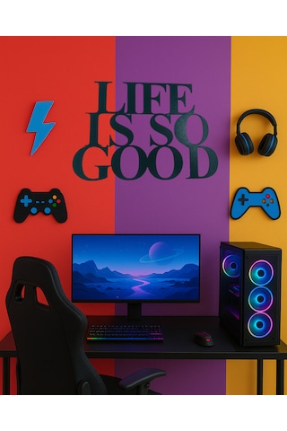 Life İs So Good Ahşap Duvar Dekorasyon Ürünü 25x20 Cm