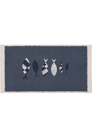Mudo Home Larıssa Frame Fısh Kilim Lacivert Beyaz 80x150 Diğer