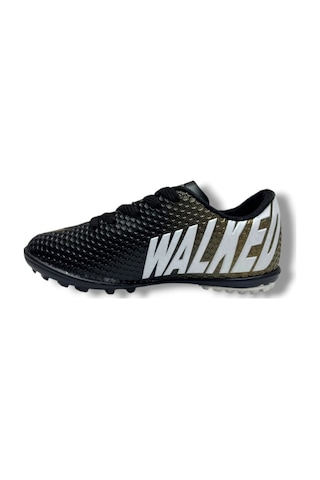 Walked 401-26 Çocuk Halı Saha Ayakkabı Siyah Altın 31-35