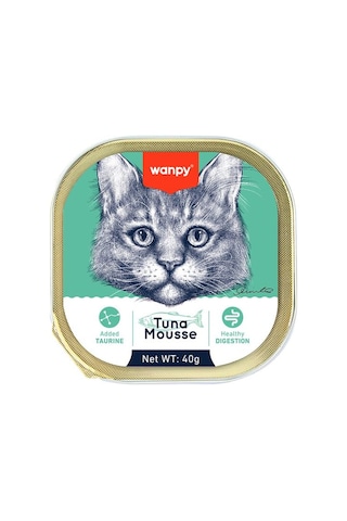 Wanpy Kedi 40g 6'lı Ton Balıklı Alutray Yaş Mama