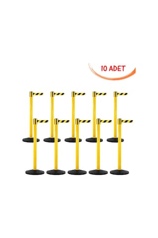 Ayaklı Şerit Bariyer İmalat Yönlendirme Bariyeri Güvenlik Şerit Bariyeri 10 Adet