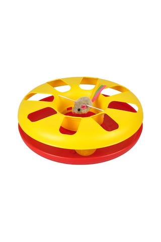 Flamingo 24 CM Dönen Yavru Kedi Oyuncağı Çok Renkli