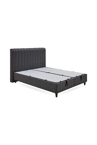 Yataş Bedding Lento Tek Kişik Baza - Somni Başlık 90x190 Siyah 2'li Set