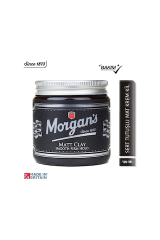 Morgan's Pomade Matt Clay Smooth Firm Hold - Güçlü Tutuş Sağlayan Şekillendirici Kil 120 ML