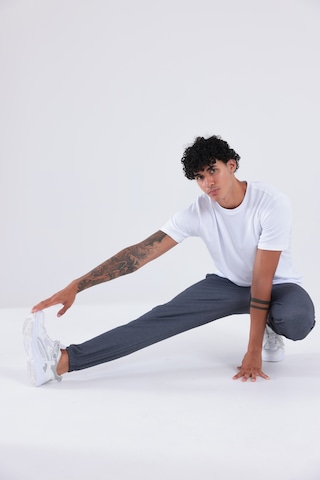 Rowinger Premium Merserize Kumaş Logolu Lastikli Paça Jogger Erkek Eşofman Altı Navyblue