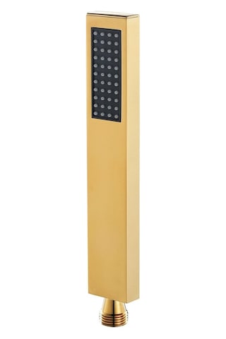 Fause El Duş Başlığı Pirinç Metal Kare Altın Ke102-G Altın
