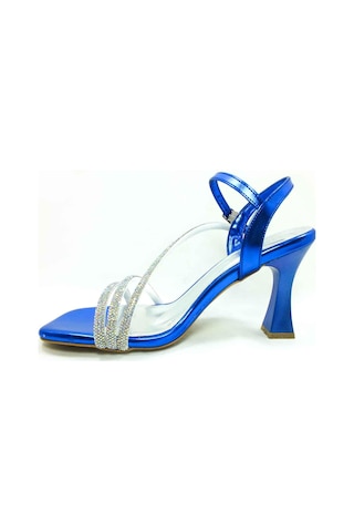 Çarıkçım 8 Cm Topuklu Ayakkabı Saks 13 Y-082 001