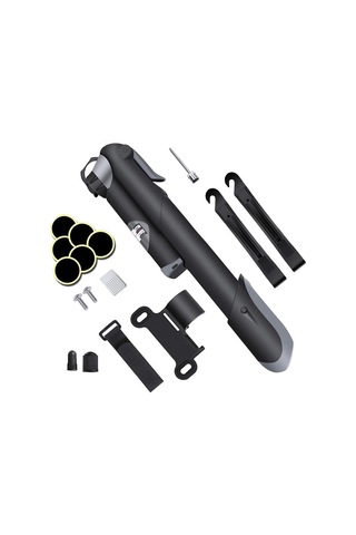 Yaleker Bisiklet Lastik Şişirici Seti B - Mini Taşınabilir, Presta-schrader Valfi Desteği, Pratik Tamir Aletleri İçeren El Operasyonlu Hızlı Şişirme