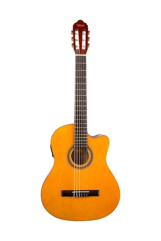 Valencia Vc104tce Elektro Klasik Gitar Cutaway Naturel Kesik Kasa - Ekolayzırlı - Sap Çelikli