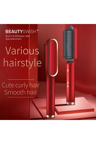 Venturemart Ahair Düzleştirici Sıcak Tarak Bukle Maşası Çok Hızlı Elektrikli Doğrultma Fırçası Sıcak Sa