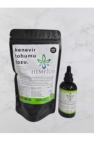 100 Ml Kenevir Yağı Ve 250 Gr Kenevir Tozu