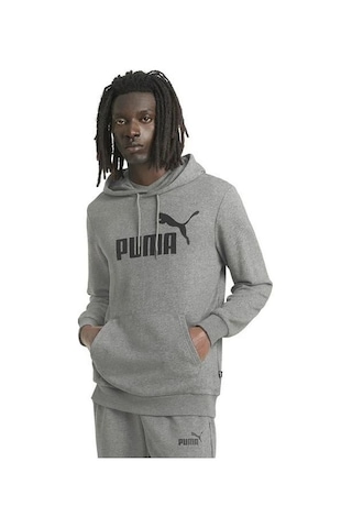 Puma Ess Big Logo Hoodie Erkek Sweatshırt-gri