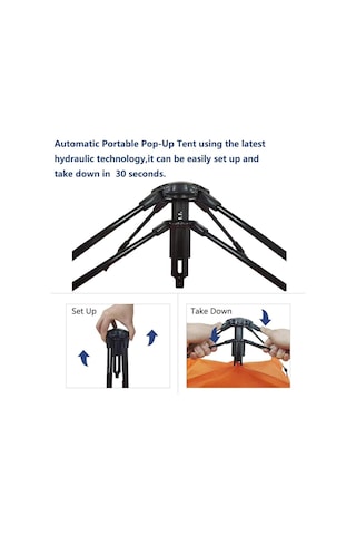 Çift Katmanlı Konfor Ve Kolaylık 6 Kişilik Otomatik Çadır Hızlı Kurulum Yeşil