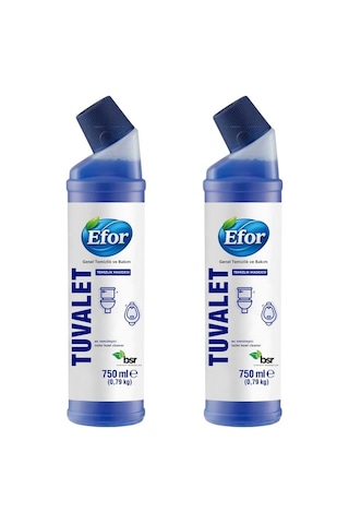 Efor 2 Adet Wc Temizleyici 750 Ml Tuvalet Ve Kireç Ferah Kokulu Hijyen