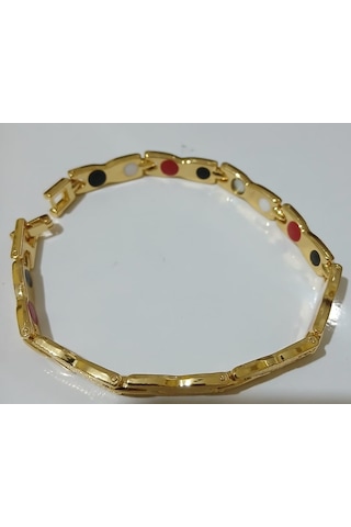 Argelon Gold Erkek Gümüş Bileklik 925 Mıknatıslı Gümüş Bileklik Özel Tasarım Luxery Bileklik Altın