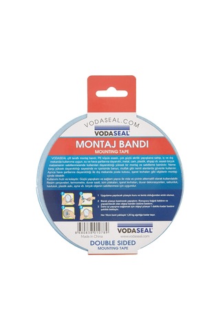 Vodaseal Çift Taraflı Montaj Bandı, 10mmx10mt