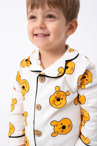 Miniğimin Cicileri Ayıcık Karakterli Düğmeli Unisex Çocuk 2 L... Krem