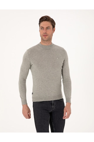 Pierre Cardin Erkek Açık Gri Melanj Kazak /triko 50314188-vr091 Açık Gri Melanj