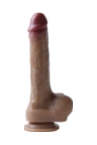 Erofoni Ultra Hissiyat 3 Boyutlu Çift Katmanlı 21 CM Bükülebilir Esnek Süper Realistik Vantuzlu Dildo Penis