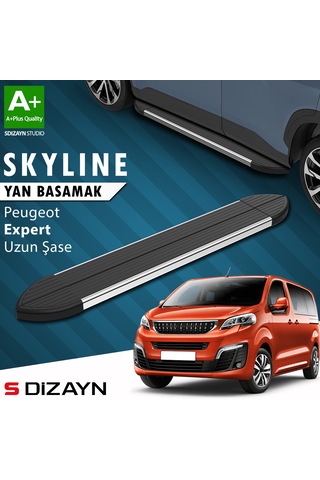 S-dizayn Peugeot Expert 3 Uzun Şase Skyline Krom Yan Basamak 243 Cm 2016 Üzeri A+ Kalite