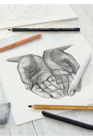 Faber-castell Kömür Sketch Seti, 7 Parça, Kara Kalem Çizim Ve Esk