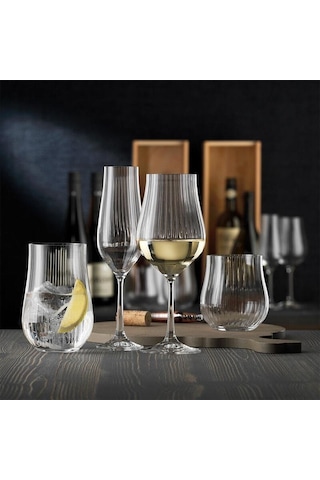 Bohemia Kristal Tulipa Jumbo Optikli 6’Lı Meşrubat Bardak Takımı