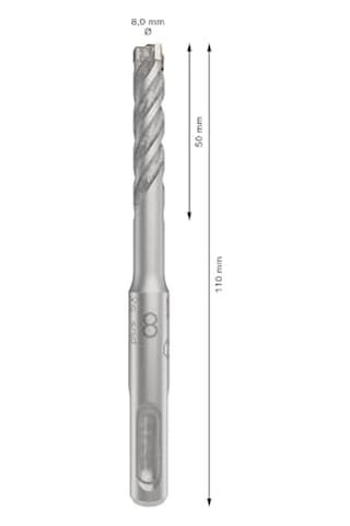 1x Pro Sds Plus-5x Kırıcı Delici Delme Ucu Donatılı Beton, Beton, Ø 8,00 Mm, Professional Aksesuar Kırıcı Deli