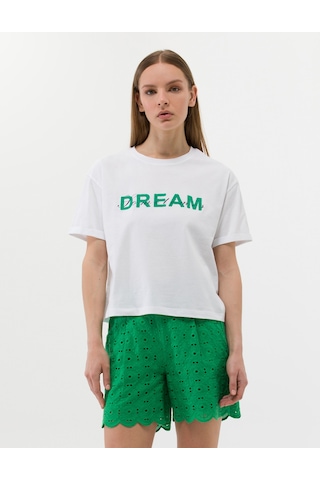 Pierre Cardin Kadın Beyaz Tişört 50269325-vr013 Beyaz