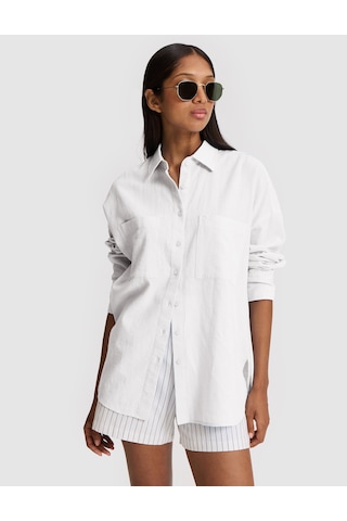 Pierre Cardin Kadın Beyaz Gömlek Desenli 50328624-vr013