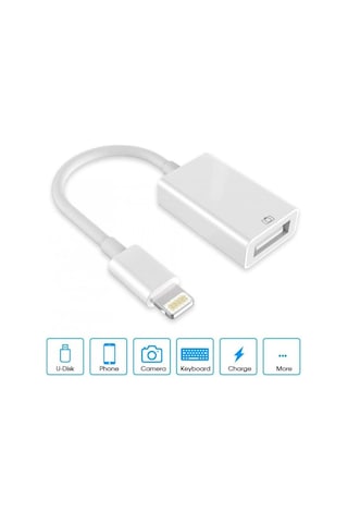 Apr14 Apple iPhone Uyumlu Otg - Beyaz Diğer