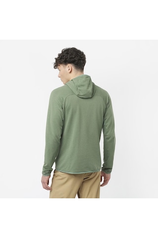 Salomon Essentıal Lıghtwarm Erkek Kapüşonlu Polar Laurel Wreath Lc2111800 Yeşil