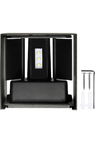 Leezsing "6 Led'li Dış Mekan Duvar Lambası - Ip65 Su Geçirmez, Ayarlanabilir Açı, Hızlı Soğutma" Beyaz