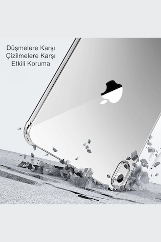 Apple Uyumlu iPad  11. Nesil 2025 A16 Çip Fuchsia Şeffaf Koruyucu Silikon Kapak Kılıf