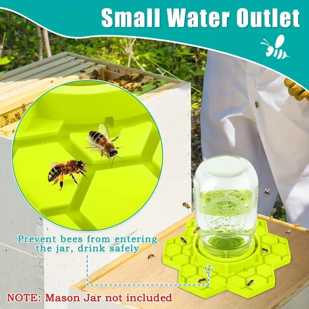 Fochsia Sarı Arı Besleyici: Sızdırmaz Silikon Şeker Suluk, Bahçe Ve Kovan İçin Dayanıklı Besleme Ünitesi