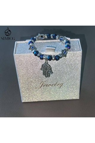 Hamsa Eli Bileklik Mavi