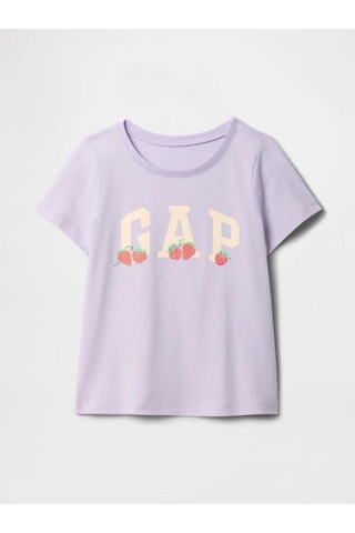 Kız Bebek Gap Logo Grafikli T-shirt Lila-6000 Lila