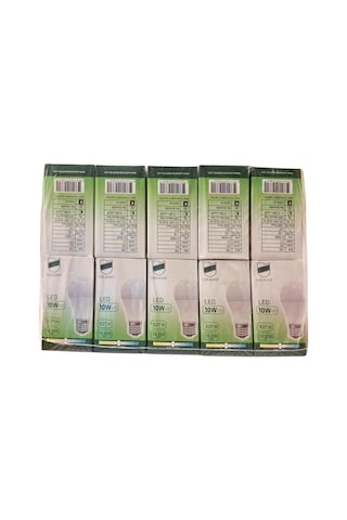10'lu Uzlight 10w A60 E27 4000k Gün Işığı Led Ampul
