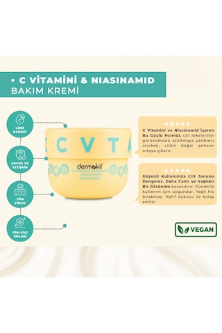 Dermokil C Vitamini & Niasinamid Leke Karşıtı Bakım Kremi 250 Ml