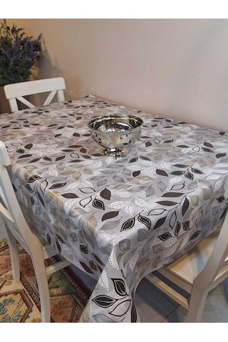 Elyaflı Pvc Masa Örtüsü Modern, Dayanıklı, Silinebilir Ve Şık Görünüm 01fnt1290 Gri
