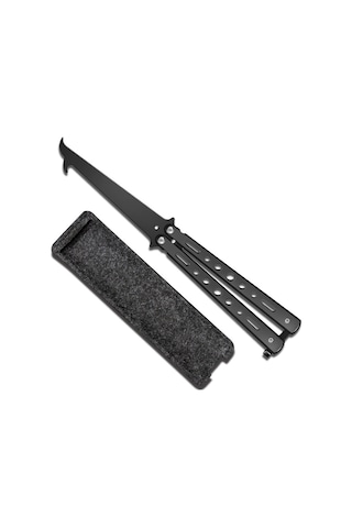 Emniyet Çekiçli Katlanır Taş Kaldırma Kancası Taşınabilir Araç Lastiği Temizleme Aleti Seti - Siyah