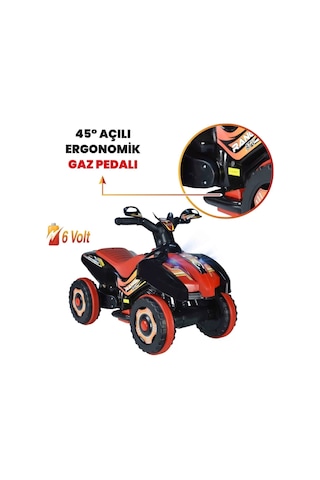 Kumandalı Akülü Araba 6 Volt 2-4 Yaş Siyah