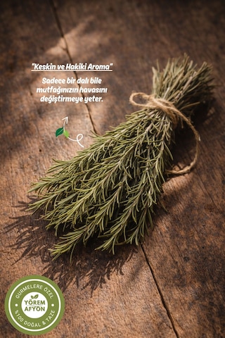 Yörem Afyon Doğanın Keskin Nefesi Özenle Kurutulmuş Yüksek Rakım Yayla Biberiye Rosmarinus Officinalis 70gr.