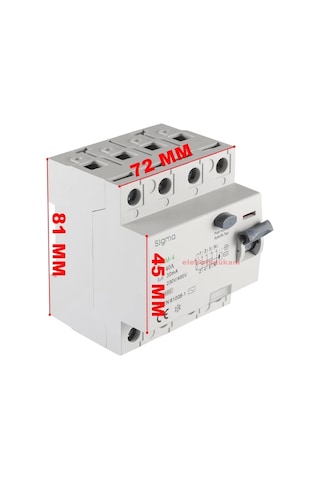 Sigma 4x40a 30ma 6ka Ac Tip Trifaze Kaçak Akım Koruma Rolesi